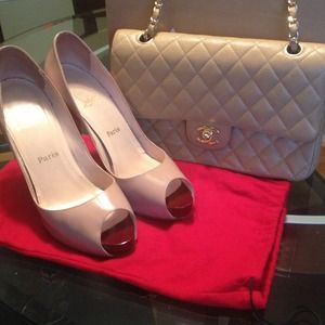 Christian Louboutin peep toe pumps