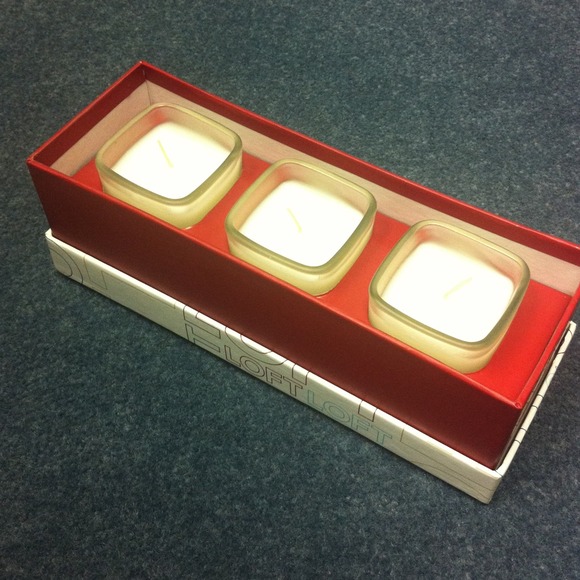 Set of three Loft candles