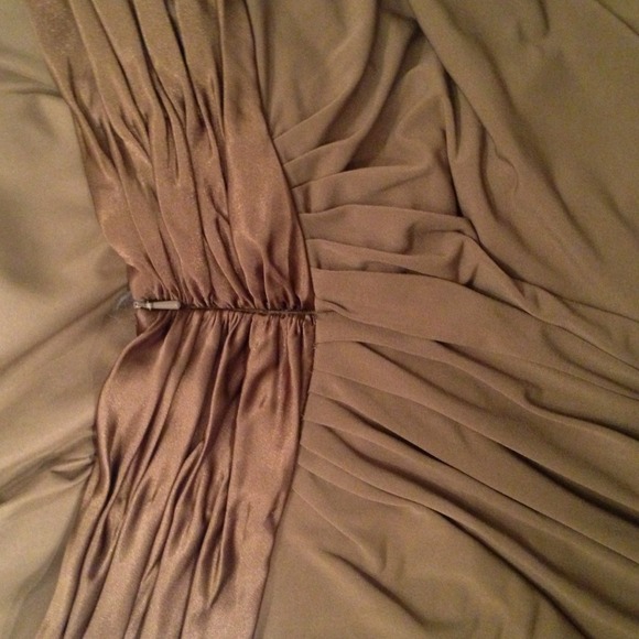 Army Green floor length dress homecoming prom - Picture 2 of 2