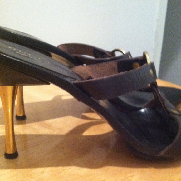 Gucci leather slip on sandals - Picture 2 of 4