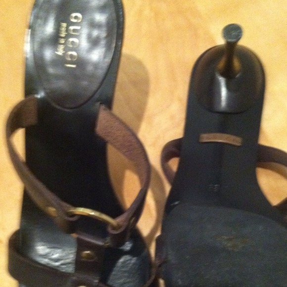 Gucci leather slip on sandals - Picture 4 of 4