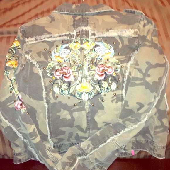 Miss Me Jackets & Blazers - Miss Me Camo Jacket