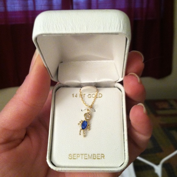 Children's birthstone necklace.