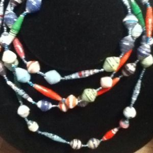 💥Reserved💥Authentic African paper bead necklace