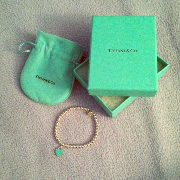 Authentic Tiffany & Co. turquoise heart bracelet