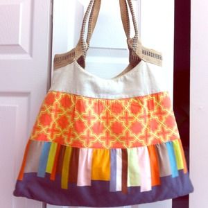 Drika B bag striped fun summer colors Sold!!