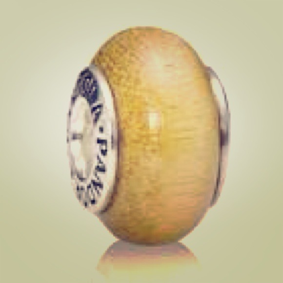 SOLD Authentic Pandora Amarelo Wood Charm