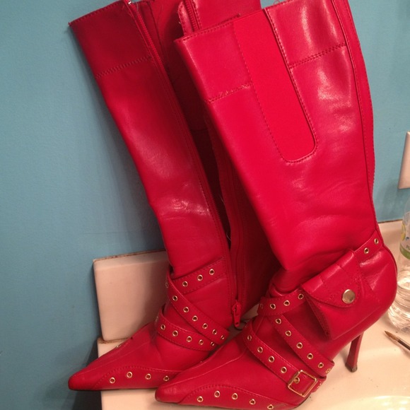 Hot sexy red boot with pocket - Picture 1 of 4