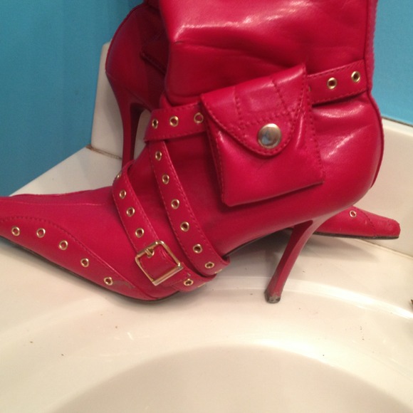 Hot sexy red boot with pocket - Picture 2 of 4