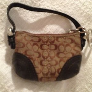 Tiny Coach Change Purse Key Chain