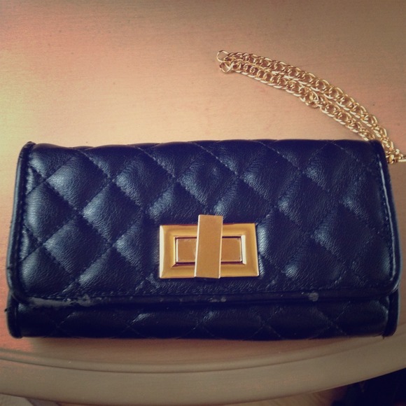Black and gold clutch
