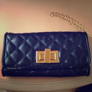 Black and gold clutch