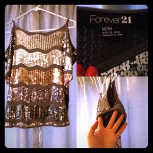 ✋Reserved✋Forever 21 Sparkle Top