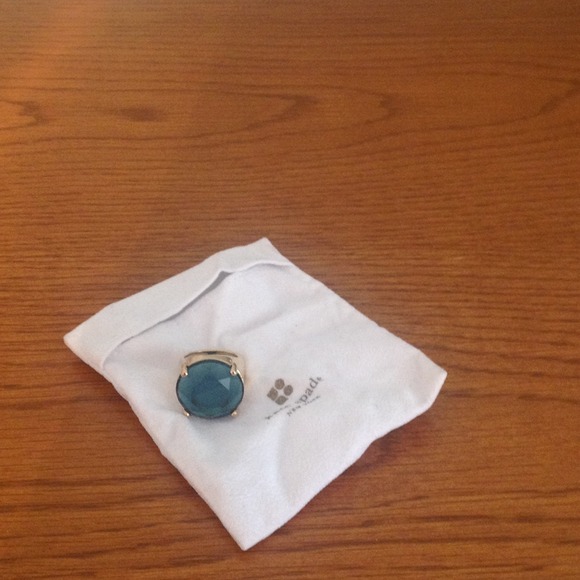 Aqua and Gold Kate Spade Cocktail Ring