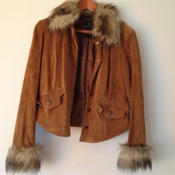 Khaki shell leather jacket