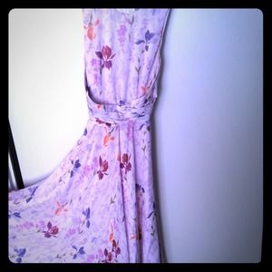 Purple floral maxi dress