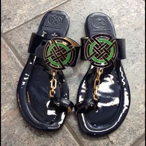 🌟Reserved🌟Tory Burch sandals navy green and gold
