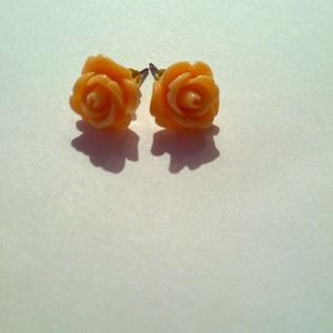Coral flower earrings