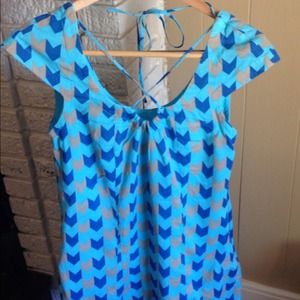 LUV IT! Marc by Marc Jacobs Blue Chevron Dress