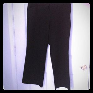 Worthington black slacks, brown slack and sweaters