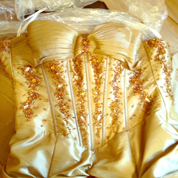 Brown ball gown