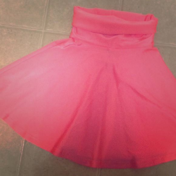 American apparel coral ice high waisted skirt