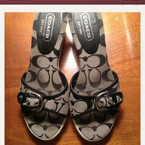 BUNDLE gap dress, coach wedges and ring.