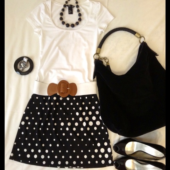 *SOLD**Express Polka Dot Skirt XS