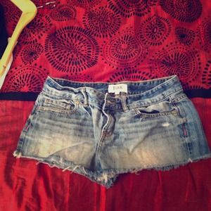 Pink nation jean shorts denim