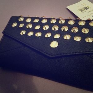 Cute Black Studded Wallet