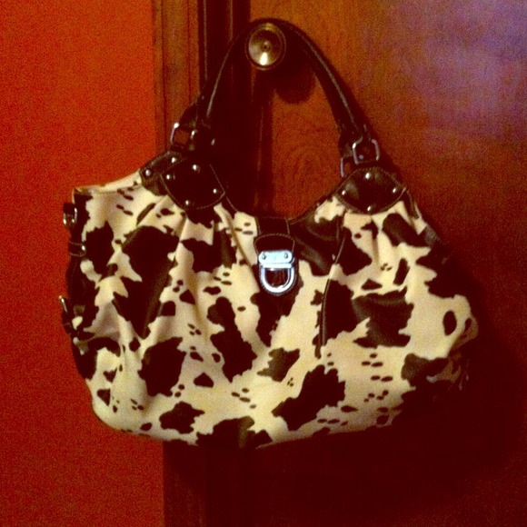 Black and white purse