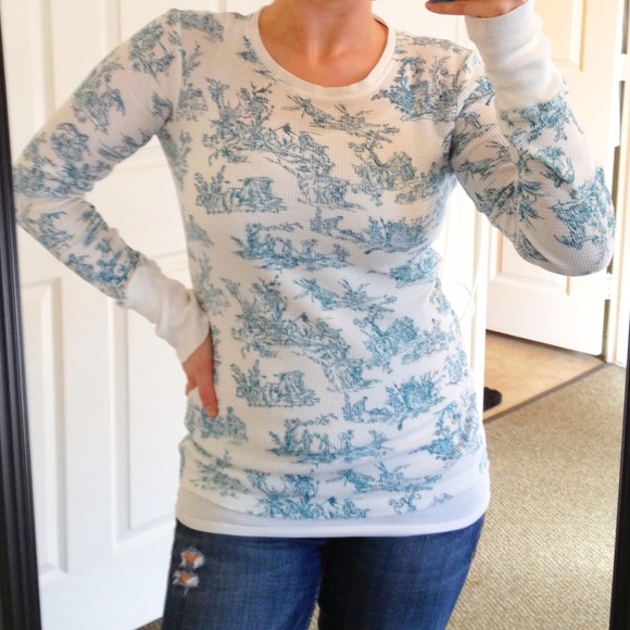 Blue and white thermal