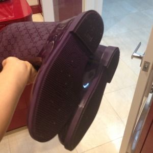 New purple gucci rain boots.