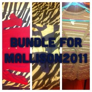 3 cardigans plus a Tshirt for mallison2011
