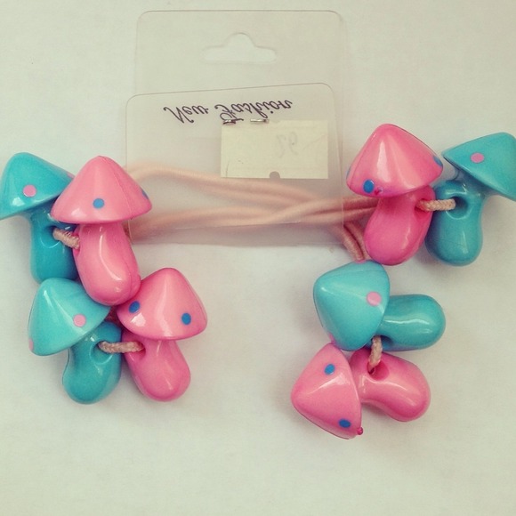 SOLD OUT‼️Mushroom Ponytail Holders--Pack of 2