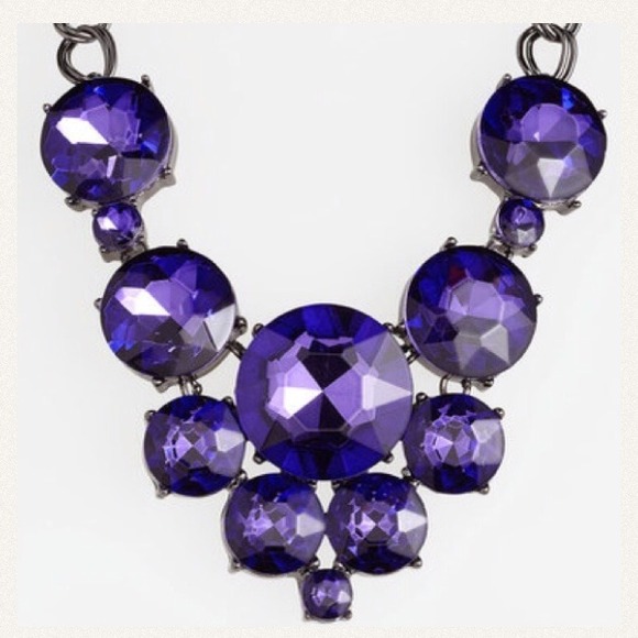Big Bold Purple Statement Necklace