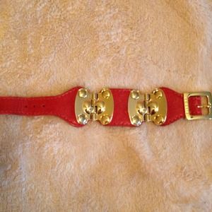 /CC Skye red leather-gold hinge No trades or pp