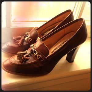 Caressa Loafer Heels with Tassles