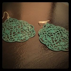 Teal earrings