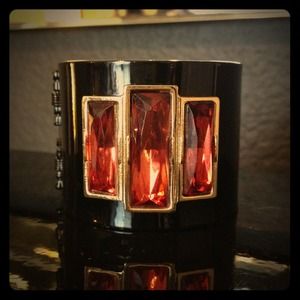 ◾️Statement Black Jeweled Cuff Bracelet◾️