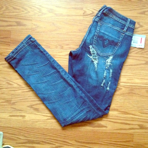 Girly Ripped Straight leg jeans