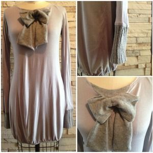 Knit Tunic With Sweater Bow