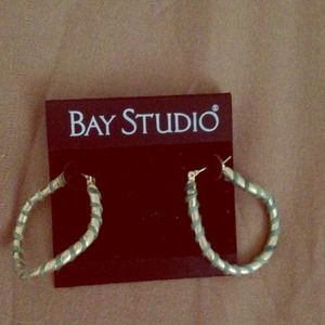 NWT Turquoise and gold hoop earrings!