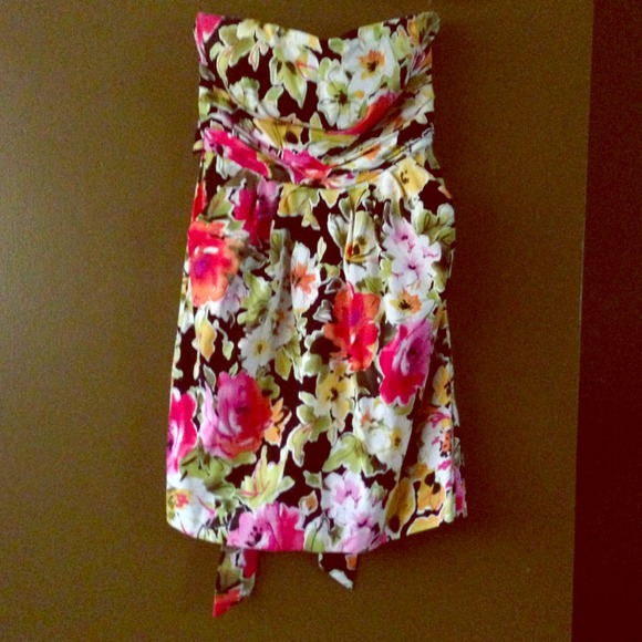 Strapless Floral Dress!