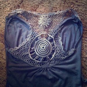 Gray Baby Doll Tank Top