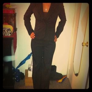 Pinstripe pant suit