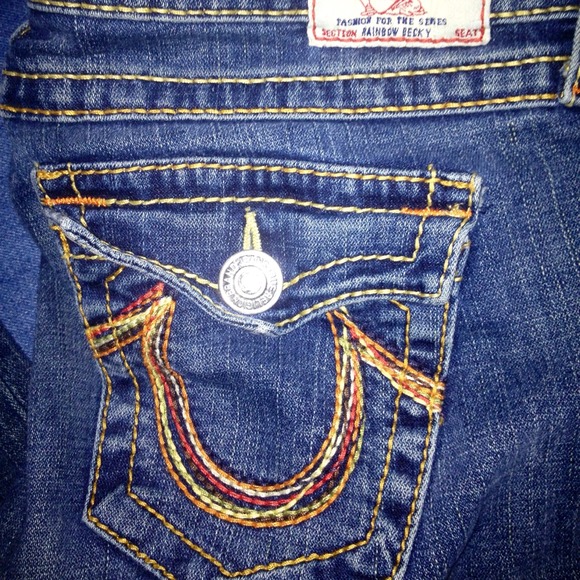 True Religion Rainbow Becky Jeans 28