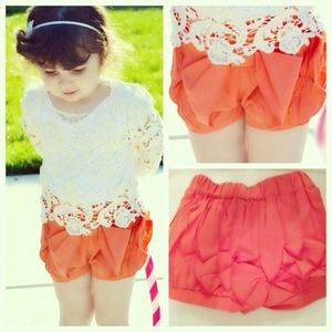 Cute Bow shorts and Crochet top