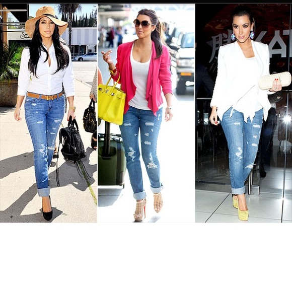 RESERVED Kim Kardashian Jet Jeans ripped skinny