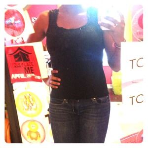 Worthington lace and beaded tank